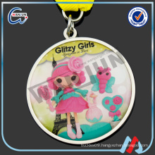 cute glitzy girls cartoon medal